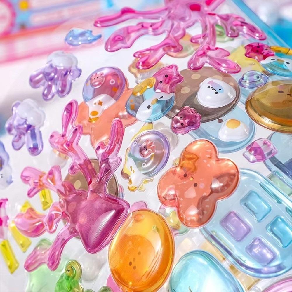 Drop Glue 3D DIY Crystal Stickers Whale Relief Ornament Stickers Cartoon Stacking Stickers  Office
