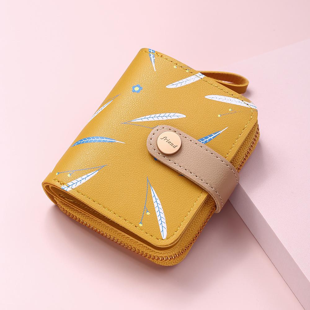 Newest Women Cute Wallet Zipper Buckle Folding Girl Wallet Brand Designed Pu Leather Small Coin Purse Female Card Holder Carteras
