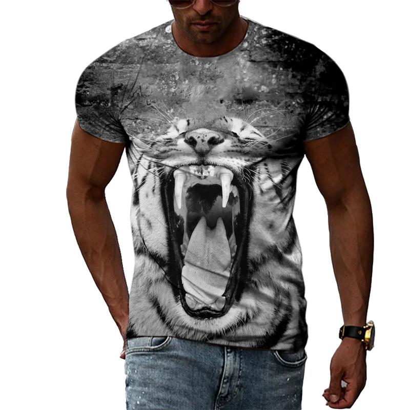 Hip Hop Original Tier Tiger 3D Druck Männer T-shirt Sommer Mode Persönlichkeit Harajuku Street Style Kurzarm Oansatz Tees Top