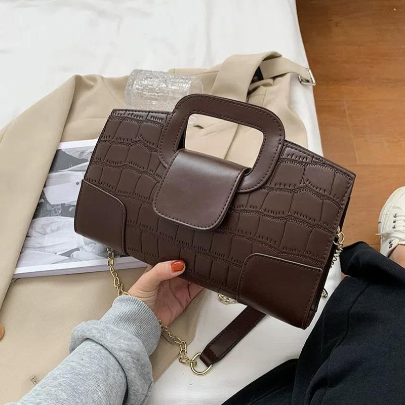 Trendige Ketten-Umhängetasche Damen Kleinserien-Design Baguette-Handtasche Vielseitig Ins Beliebt Mini-Quadratische Tasche Handheld