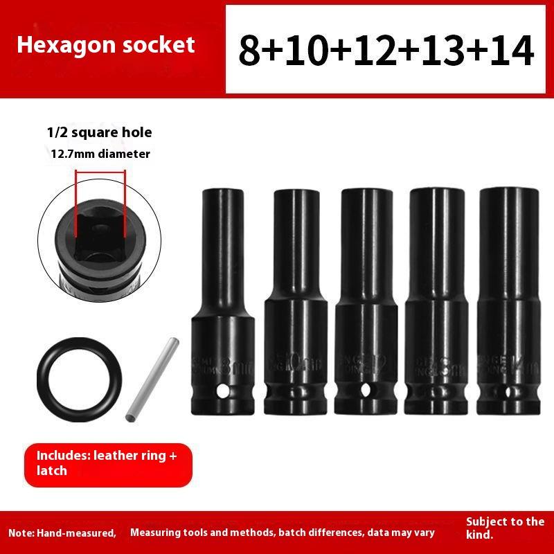 Elektrischer Schraubenschlüssel Verlängerte Sechskantnuss Pneumatische Luftpistole Vertiefte Stecknuss Luftschrauber Autoreparaturwerkzeug