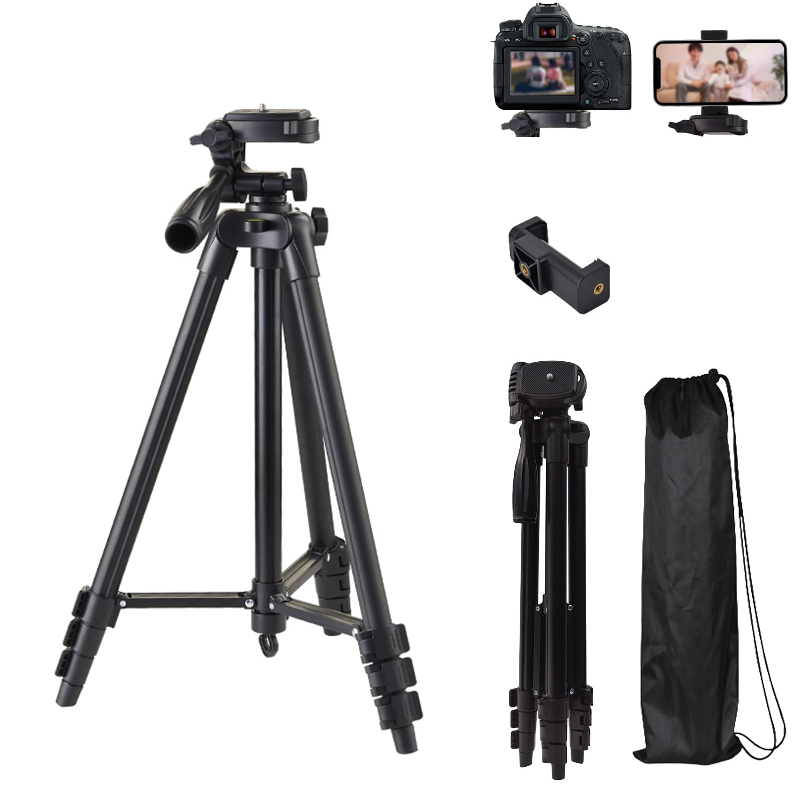 

KAKOTOPA Camera Smartphone Portable Mini Tabletop Tripod with Telescopic Easy to Compatible with SLR and More Tripod, Tripod, Tripod, 5-Level чорний