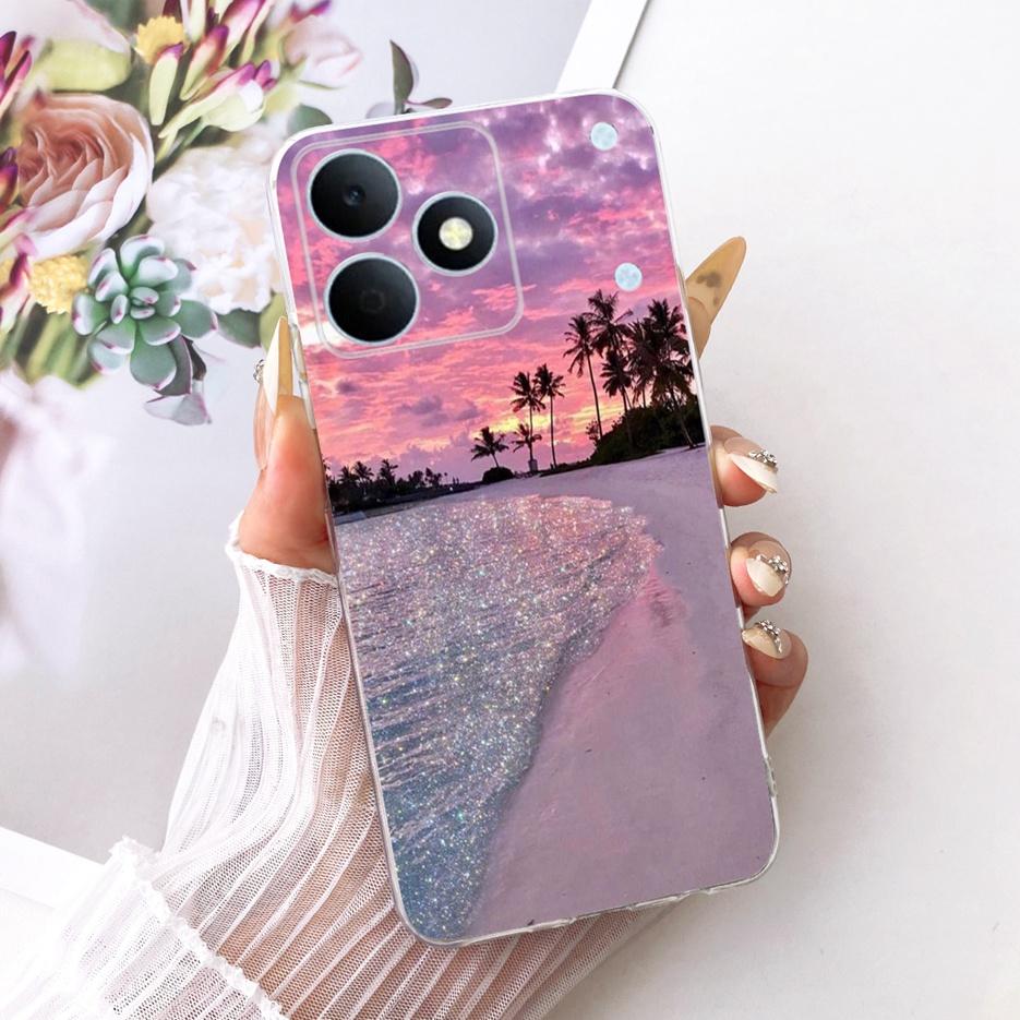 For Realme Note 80 4G Case RMX5388 Cute Cat Flowers Painted Cover Soft Silicone Case For Realme Note 80 Note80 Back Cover Fundas