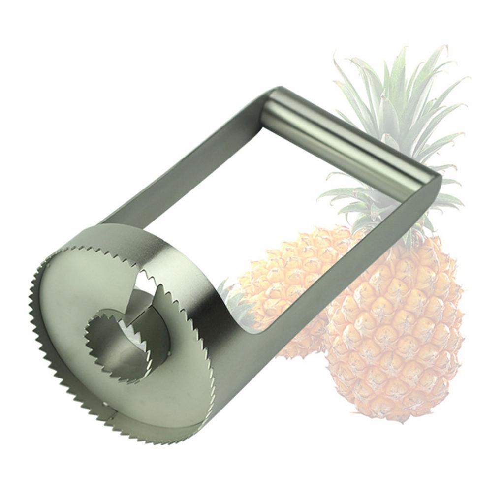 2IN1 Pineapple Corer Slicer Convenient Handy Fruit Cutting Gadget Stainless Steel Core Remover Tool for Kitchen Use
