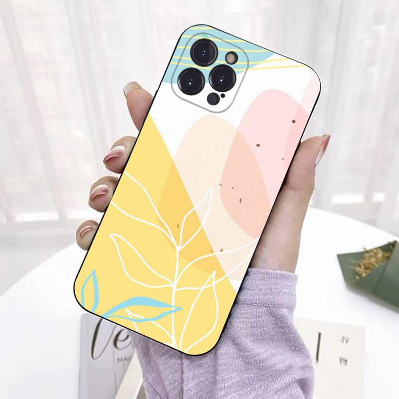 Watercolor Paint Flower Leaf Phone Case Silicone Soft For Iphone 14 13 12 11 Pro Mini XS MAX 8 7 6 Plus X 2020 XR Shell