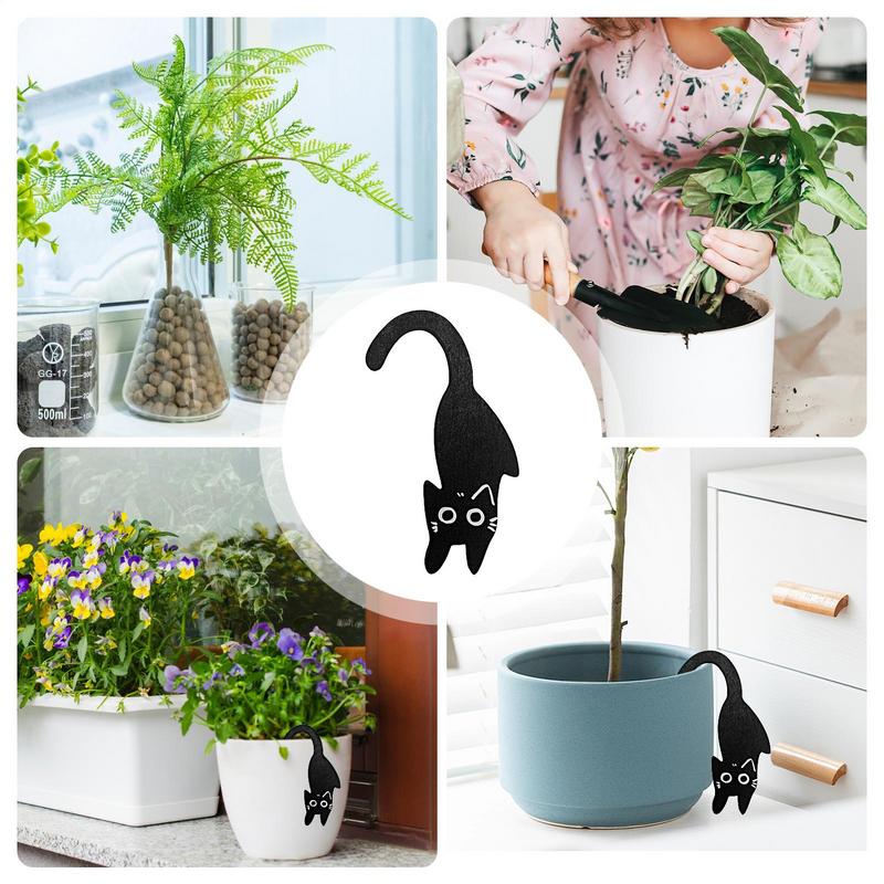 Cat Shape Plant Pot Hanger Outdoor Flowerpot Decoration Hangable Whimsical Cat Pot Hanger for Yard Lawn Patio Balcony Home Vase