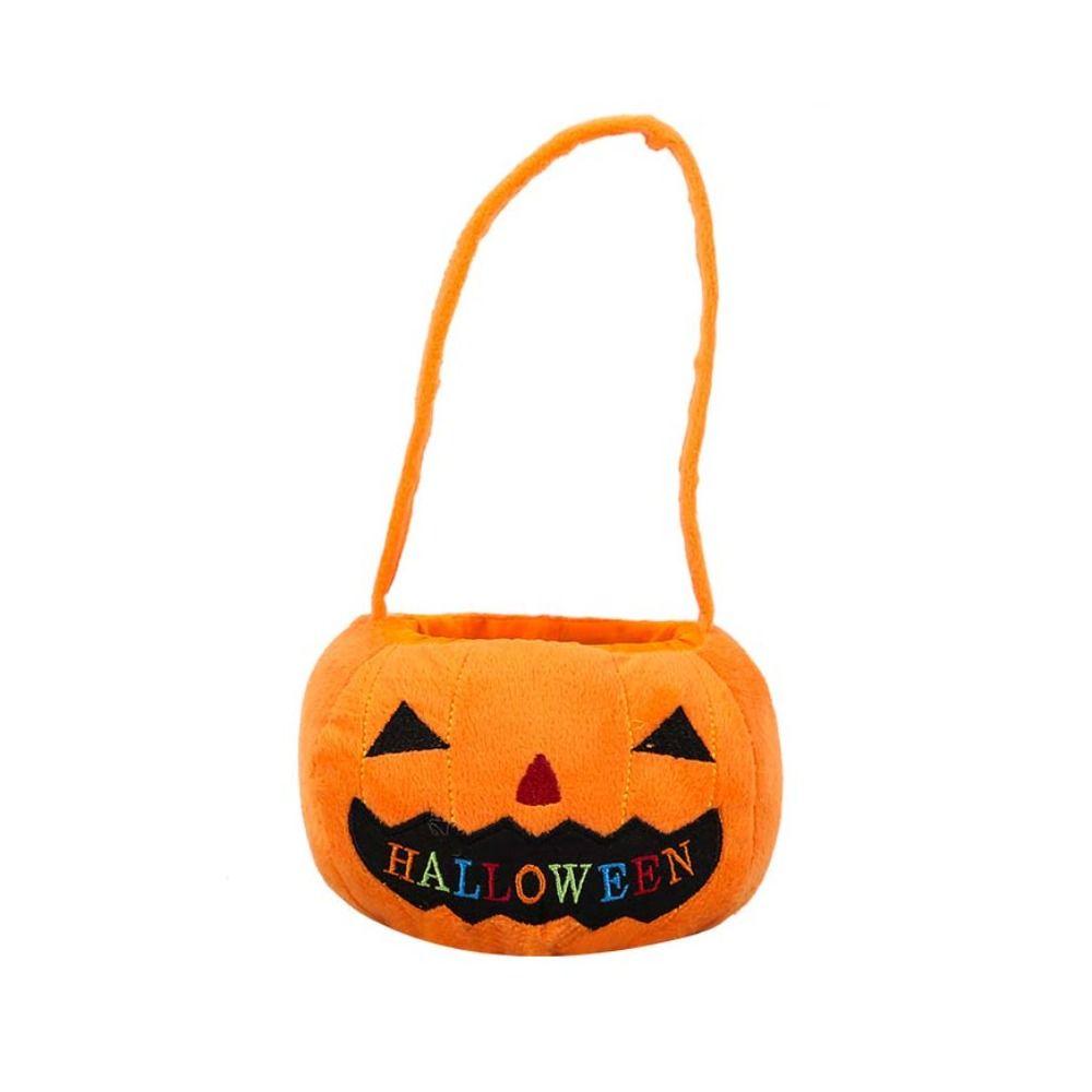 

Trick or Treat Pumpkin Candy Bucket Cloth Stuffed Cotton Tote Bags Cosplay Pros оранжевый