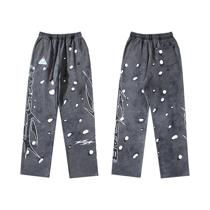 Set Felpa con Cappuccio Trendy Autunnale Hell Star Lavata Usurata per Uomo e Donna