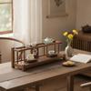 Wooden Display Rack Traditional Tea Table Organizer Decorative Set for Meditation Room