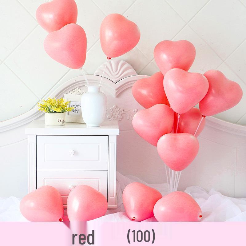 Heart-Shaped Thickened Macaron Balloons 2.2g for Weddings, Birthdays, Holidays, and Party Decorations