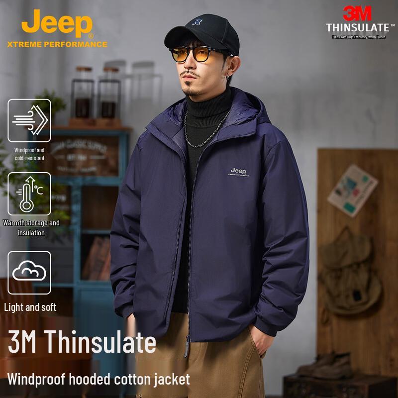 JEEP Unisex Outdoor 3M Hooded Padded Jacket