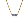 Sweet Charm Enamel Eye Pendant Necklace Wish Card Hexagonal Neck Chain  Summer Beach