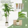 120cm Künstlicher Drachenbaum mit biegbaren Stämmen - Grün