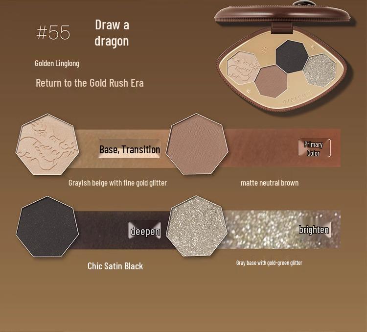 Girlcult Gouqi Eyeshadow Palette - Four-Color Matte, Chameleon, and Pearlescent Shades, Inspired by the Materia Medica.