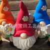 Gartenzwerg Magischer Elf Garten Dekoriert Gesichtsloser Zwerg Zwerg Hält Blume Boden Elf Harz Ornament