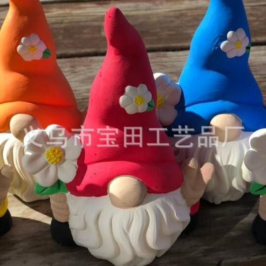 Gartenzwerg Magischer Elf Garten Dekoriert Gesichtsloser Zwerg Zwerg Hält Blume Boden Elf Harz Ornament