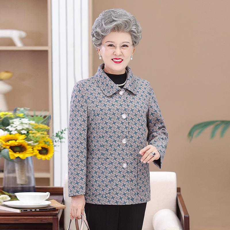 

Senior Women s Long Sleeve Spring & Autumn Loose Coat 5XL: 145-155 jin