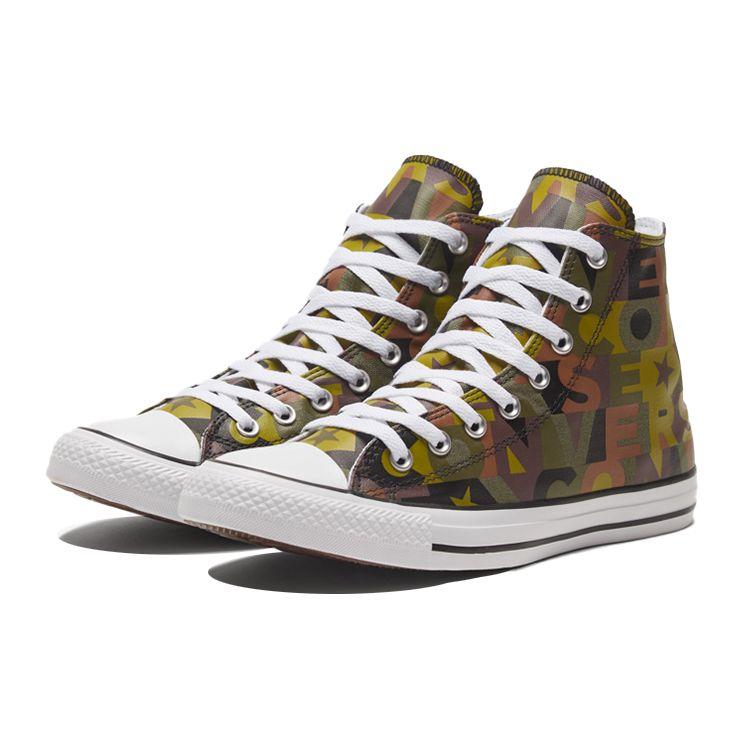 Converse Chuck Taylor All Star High Top Durable Breathable Sneakers Unisex Sneakers Black Brown Yellow 168713F