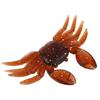 10 ks Umělá plastová měkká nástraha krab 3D simulace návnada pro sladkovodní rybolov (Hnědý)