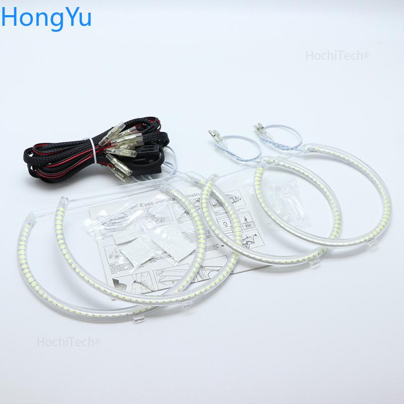 For BMW E53 X5 2000 2001 2002 2003 Premium Super Bright White 3528 SMD LED Angel Eye Kit Daytime Running Light DRL