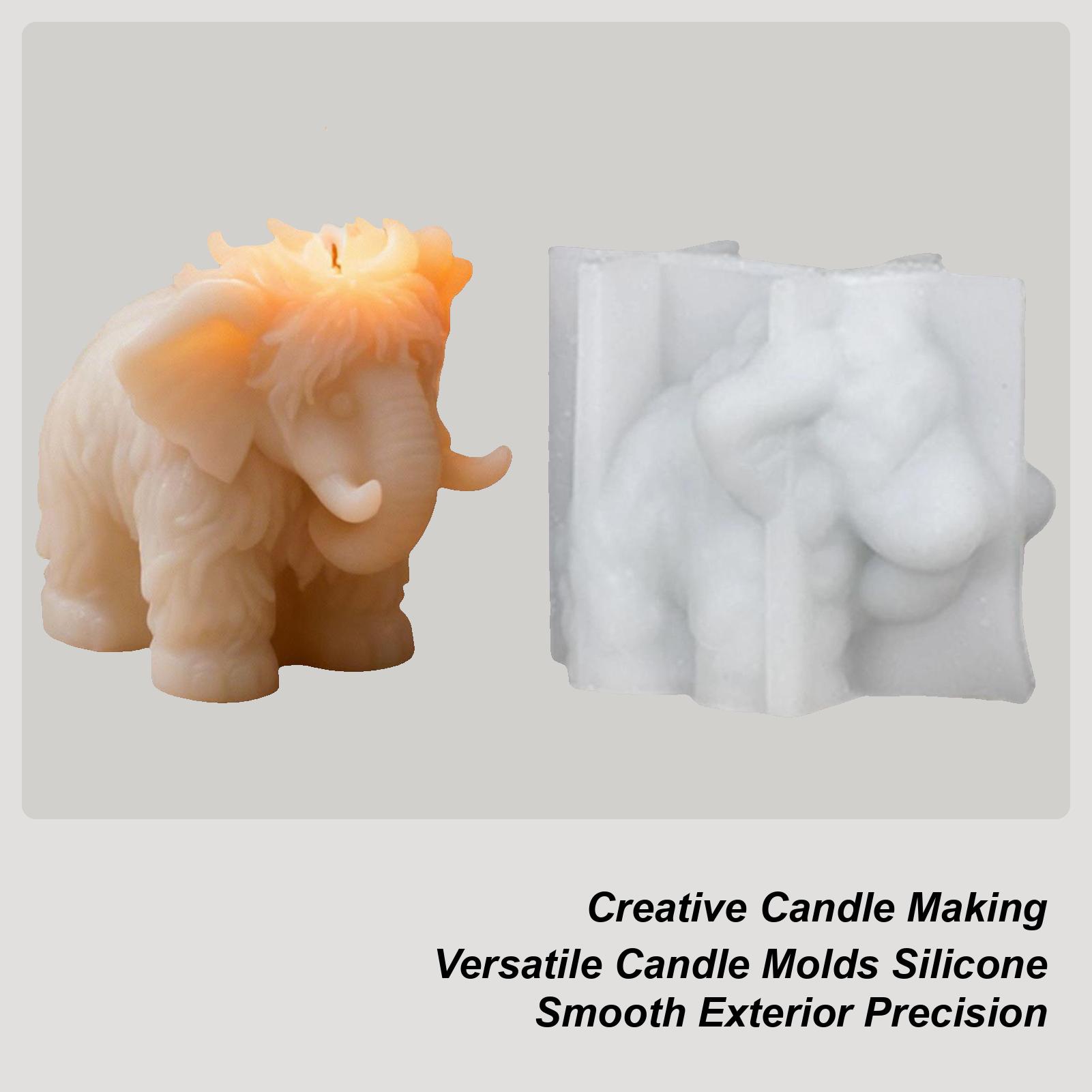 

3D Форма для мамонта из силикона, формы для изготовления свечей, быстросъемная, многоразовая, антипригарная, для DIY поделок, форма для смолы и глины, украшение для дома CN