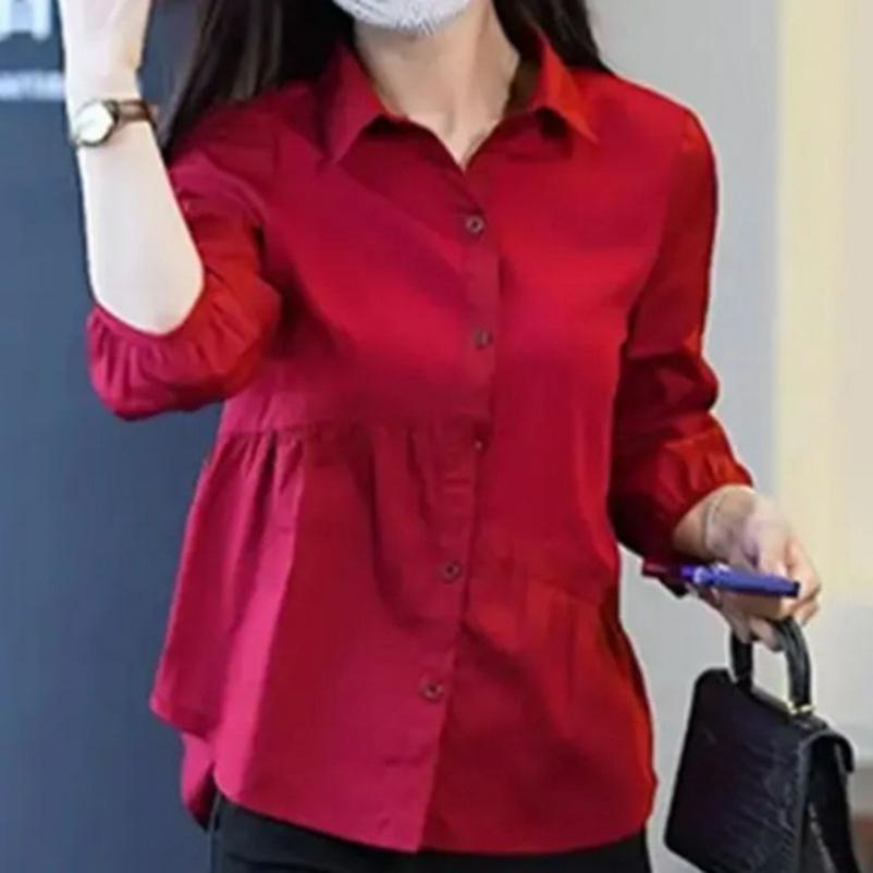 

Popular Shirt Summer Women s Bottoming Shirt Loose Covering Belly Three-quarter Sleeves Mother Is Thin 4XL червоний