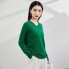 2025 Autumn/Winter Women's V-neck Slimming Cashmere Sweater - Versatile Solid Knit Base Layer