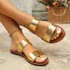 New Style Women's Shoes Square Head Cross Flat Summer Sandals Simple Flip-flops Women Wear Slippers Beach Slippers Zapatos Mujer