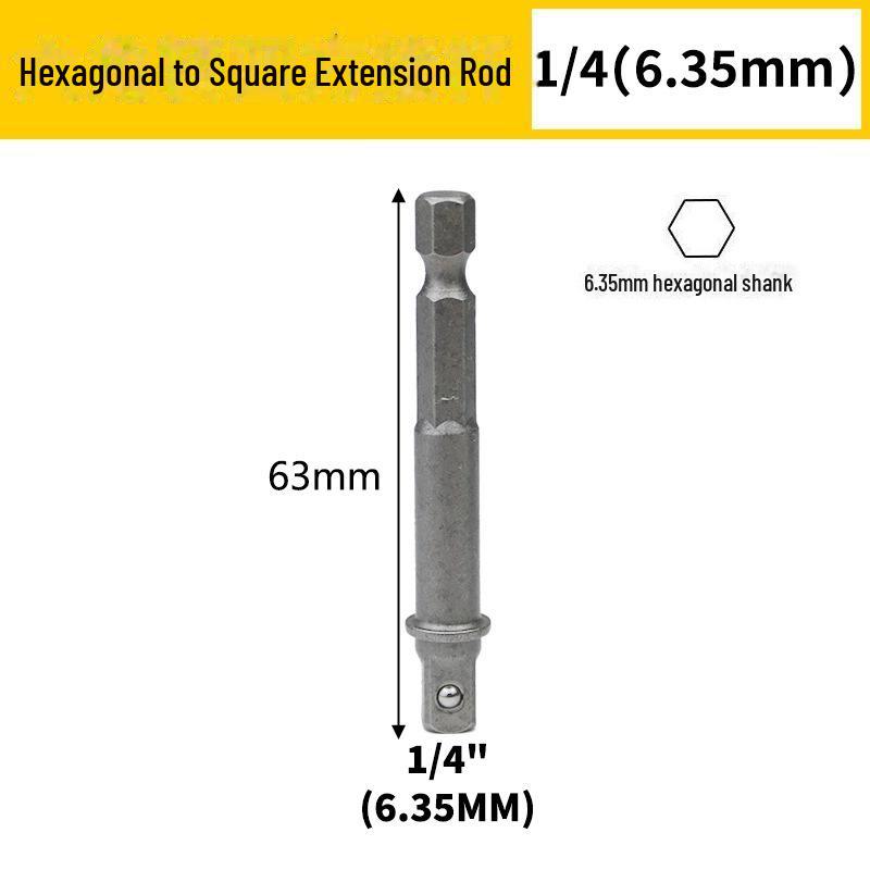 Hexagonal To Square Head Drill Adapter Rod Set - Large, Medium, Small Fly Conversion