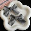 Bow Plaids Hair Clip Y2K Style Hairpin Sweet Balletcore Bunches Hair Clips