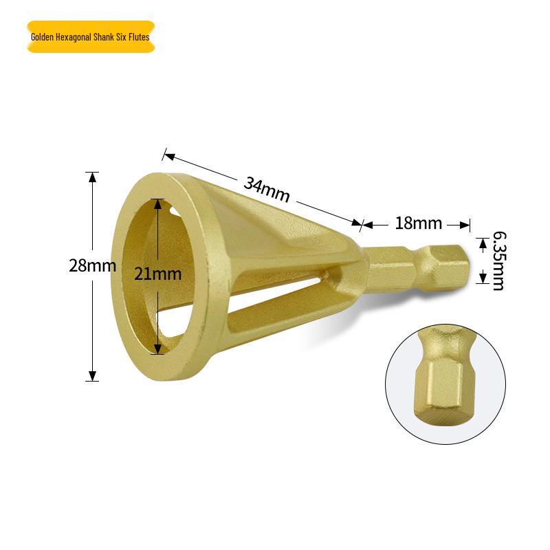 Deburring Chamfer Tool for Angle Grinders - Trims & Removes Burrs, Fits Collet Drills, New Design