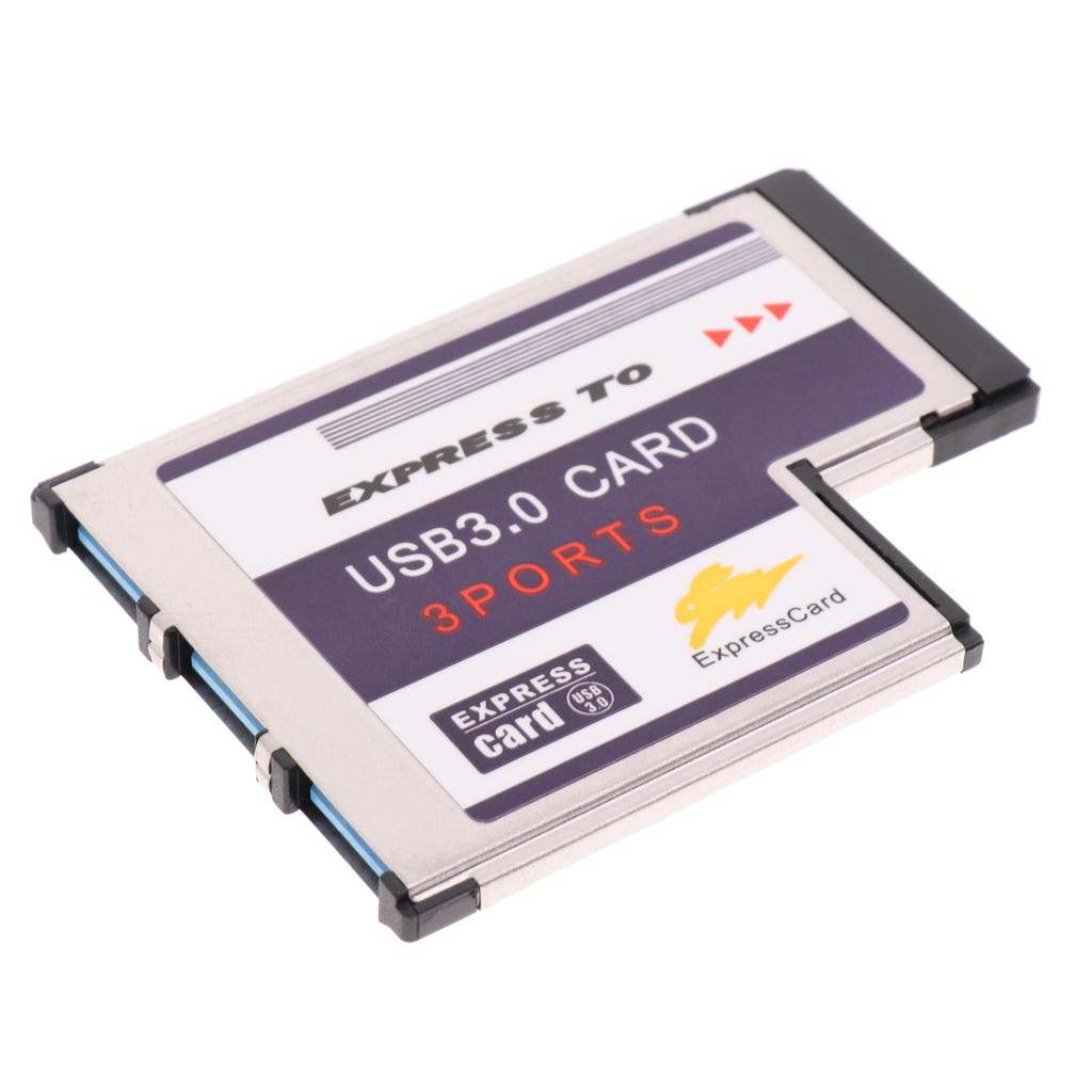 Buy 3Ports USB 3.0 34mm High Speed Express Card Adapter for Notebook