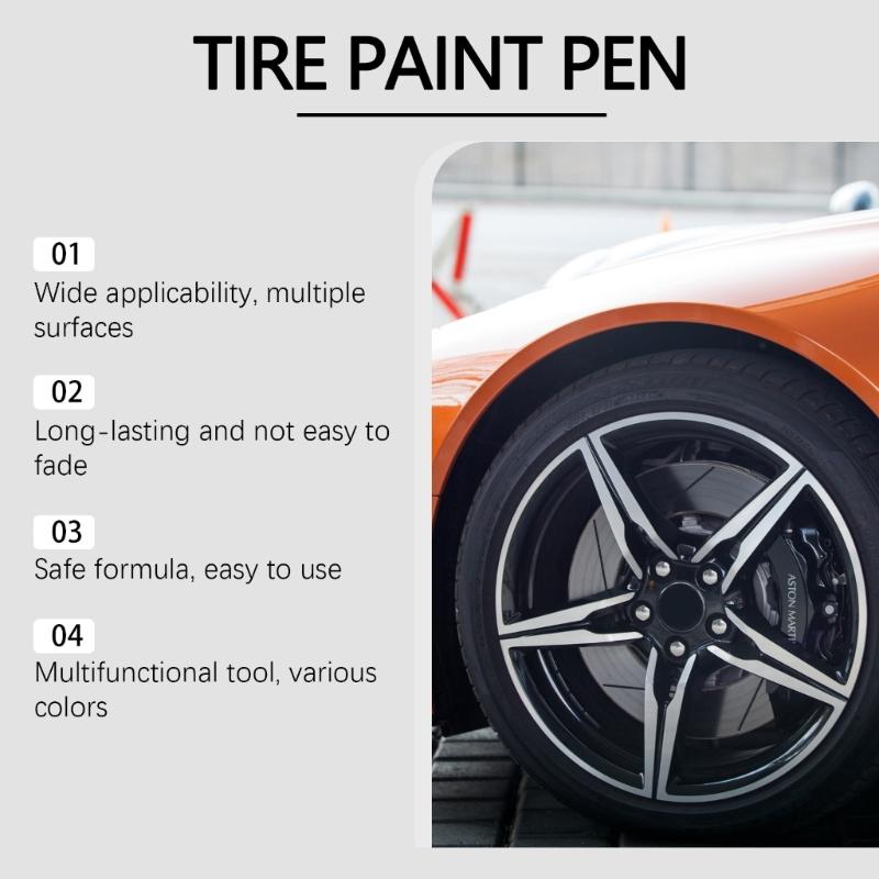 15 ks Bílý lak na pneumatiky Pero Voděodolné Značkovací pero na pneumatiky Bílé pero Rychleschnoucí Pro opravu škrábanců na pneumatikách automobilů