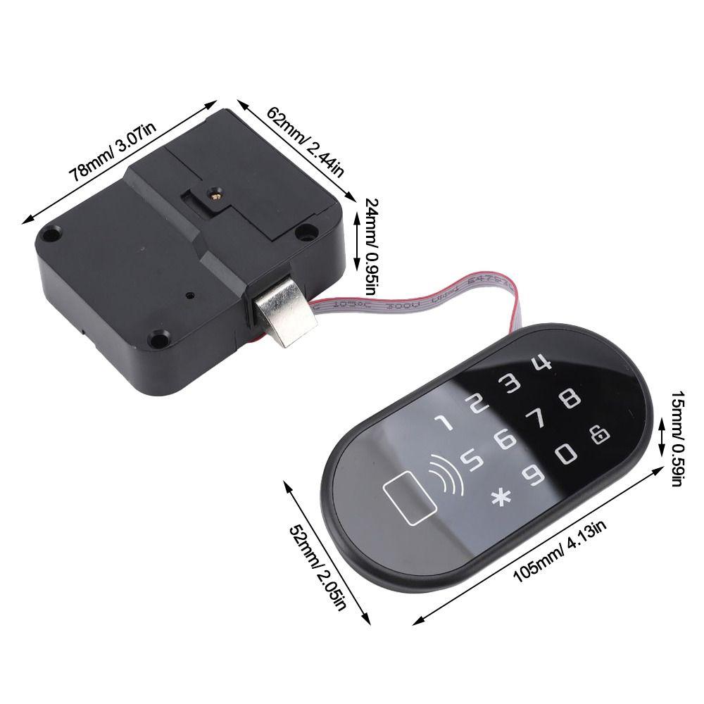 Keyless Cabinet Password Lock Card Unlock Drawer Lock Durable Cabinet Lock  Closet