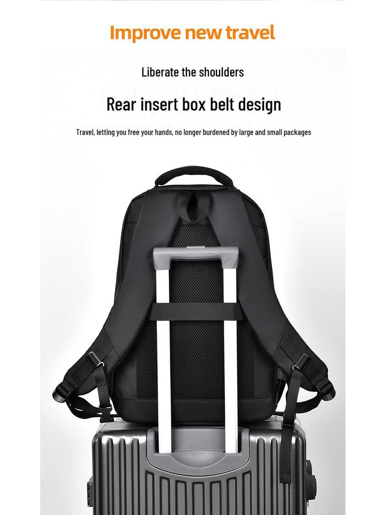 Men's High-End Waterproof Laptop Backpack - Cross-Border Fashion & Travel Schoolbag