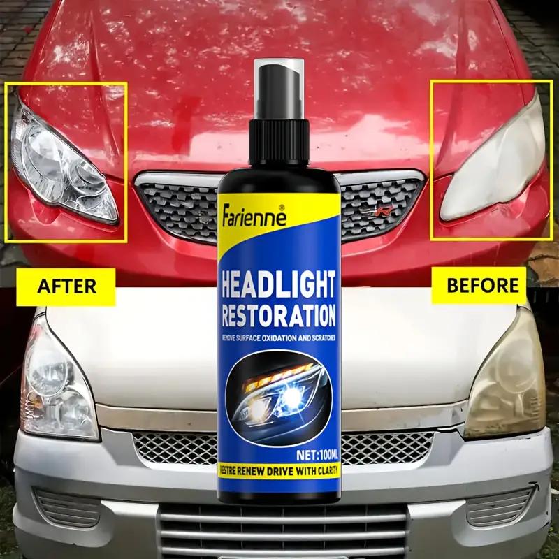 Ceramic headlight repair set, advanced automotive headlight repair tool - remove yellowing and oxidation, restore clarity