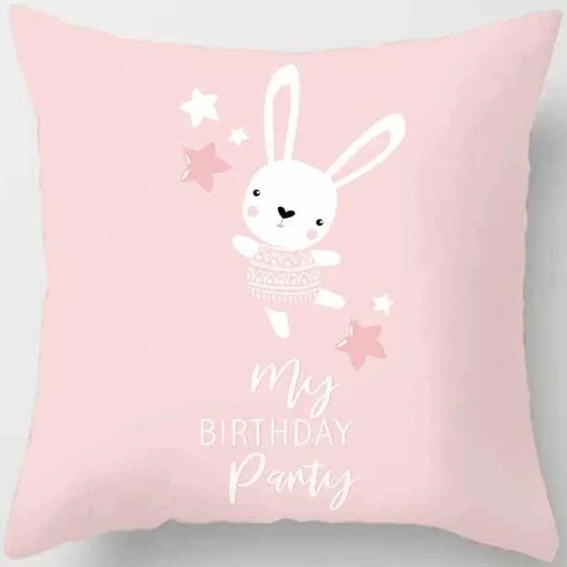 Cute Animal Print Square Pillowcase Home Decoration Car Sofa Cushion Cover