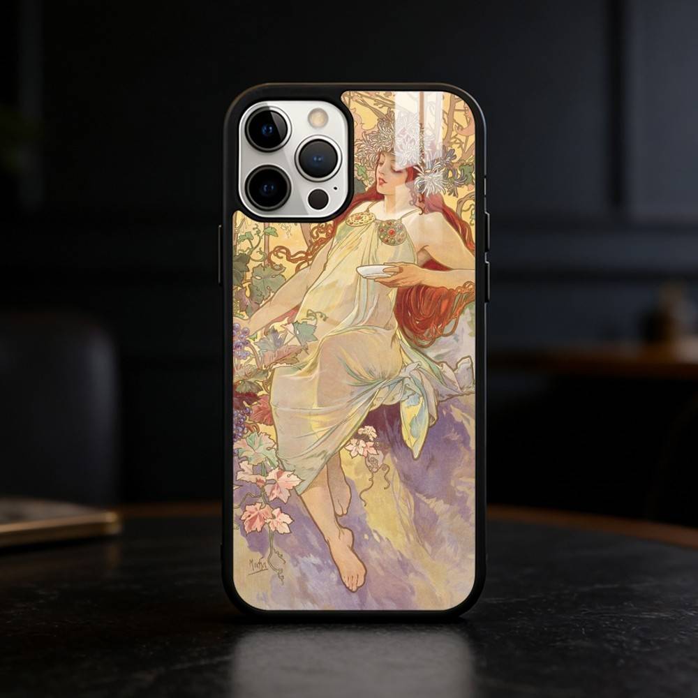 

ART Alphonse Mucha Phone Case For iPhone 17/16/15/14/13/12/Plus/Pro/Max for Magnetic Wireless Charging iPhone14PRO