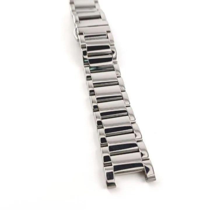 Used 20mm Polished Silver Watch Recessed External Product Bracelet [Compatible with] Cartier Pasha 38 Cartier