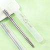 Portable Chinese Chopsticks High Temperature Resistance Non-slip Sushi Sticks 304 Stainless Steel Chopsticks Dishwasher Safe