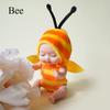 Mini Rebirth Doll 4.3 Inch Cute Animal Doll Deer/Bee/Bear/Giraffe/Tiger/Rabbit Washable PVC Material Forced Clothes and Hat Toys