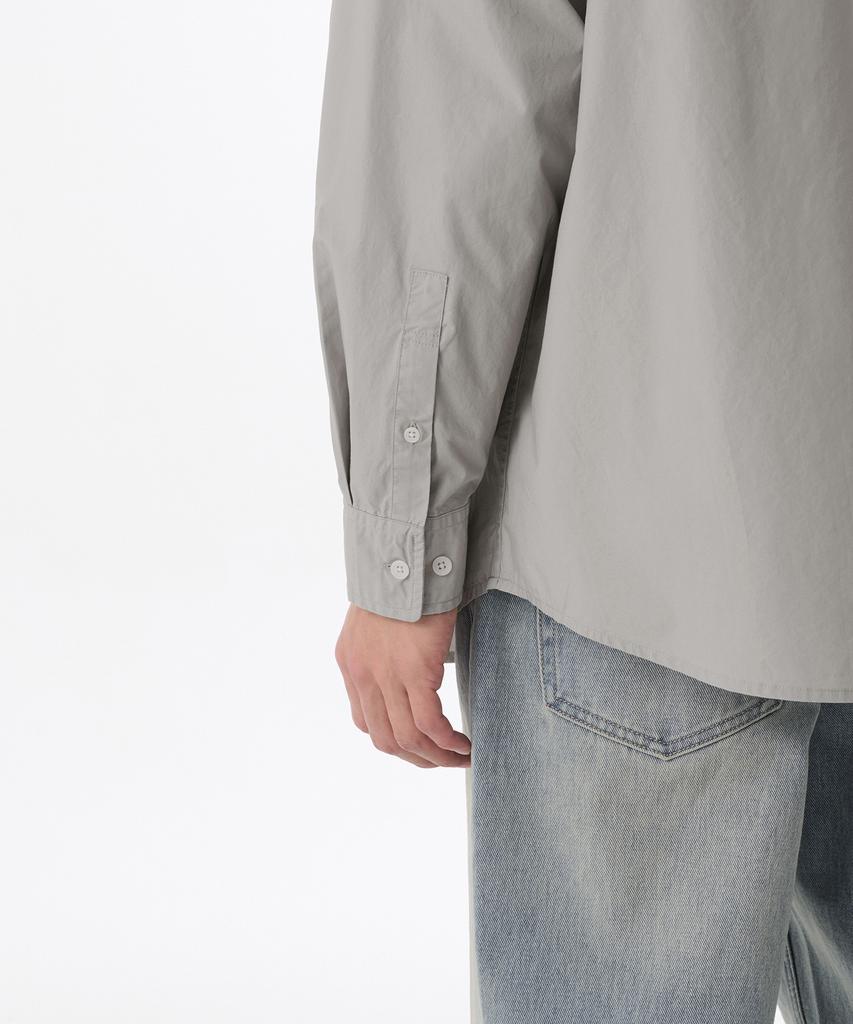 Musinsa Standard Oversize Yıkanmış Poplin Gömlek [Açık Sıcak Gri]