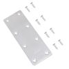 4Pcs Stainless Steel Metal Straight Brackets With Screws Repairing Mending Plate for Wood Furniture Easy To Install