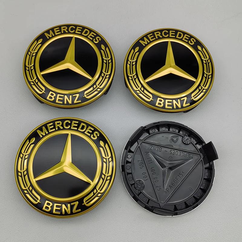 4pcs ABS 75mm Car For Mercedes Benz Wheel Center Hub Caps W176 W246 W203 W177 W204 W205 W212 W213 X156 W117 X253 W118 W166 W167