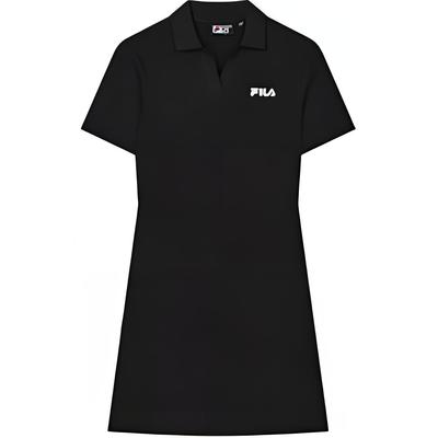 Heritage Logo Print Soft Comfortable Casual Fashion Slim Fit Polo Dress Women Dresses Black F11W428317F-BK