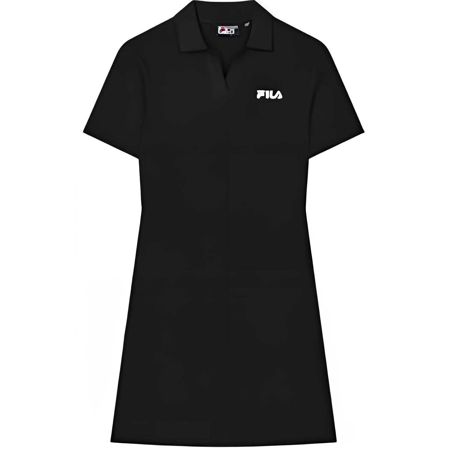 

New FILA Short Sleeved Dress Women s Jet Black F11W428317F-BK XL