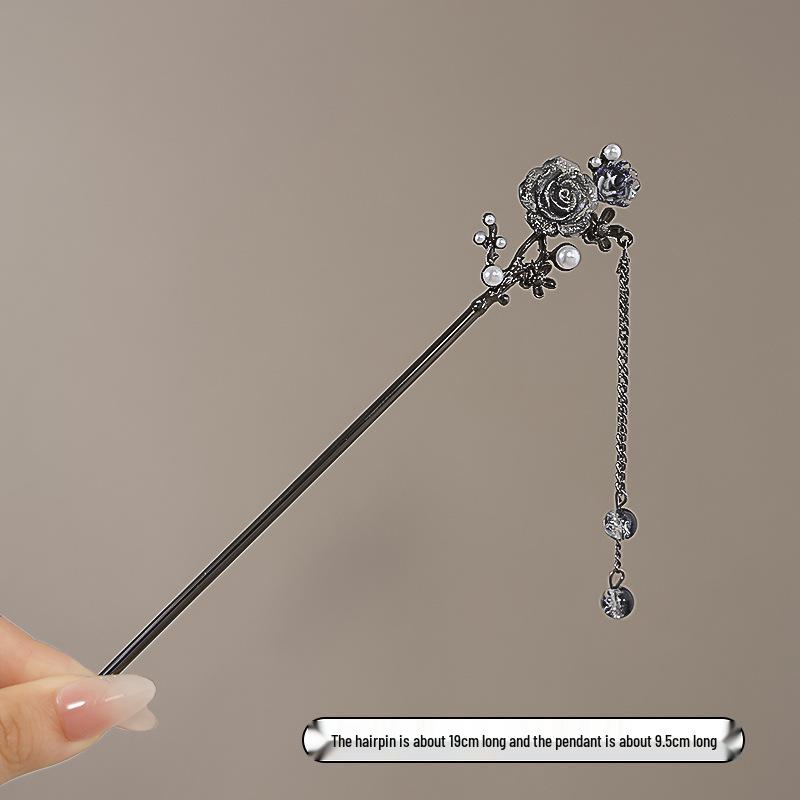 Vintage Chinese Style Hairpin for Updos - Elegant Retro Hair Stick with Tassel for Qipao