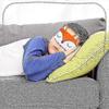 Cute Eye Mask 3Pcs Cartoon Face Eye Cover Funny Animal Sleeping Mask Soft Lightweight Blindfolds Yellow&Orange/fox bear chick 19*10 cm/7.48*3.94 inch