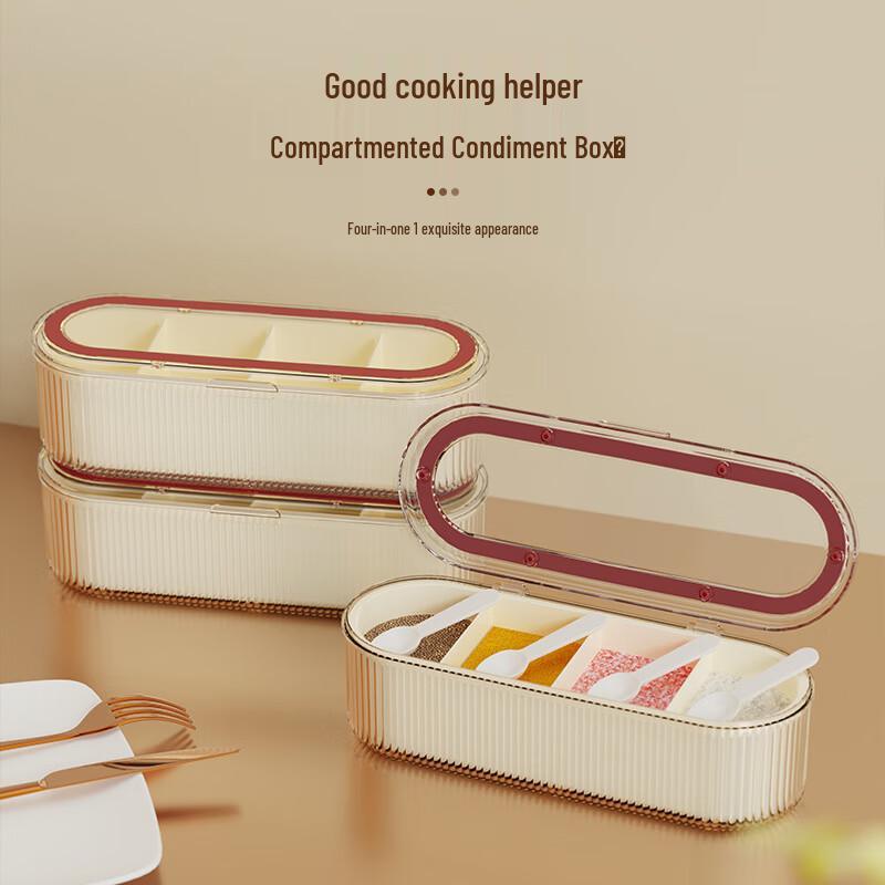 TAYHEE 4-Compartment Seasoning Storage Box