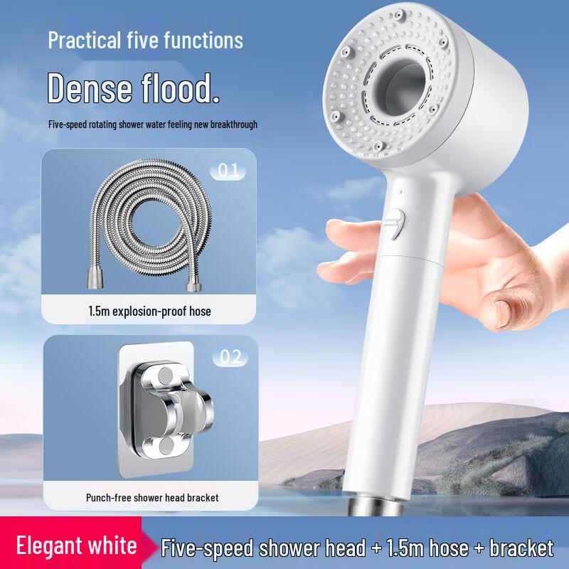 YIXI Pressurized Shower Head Set with Purification & Chlorine Removal